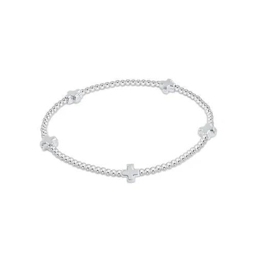 Signature Cross Small Sterling 2mm- Sterling Bracelet