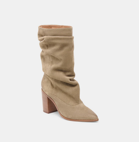 Taline Olive Suede Boots