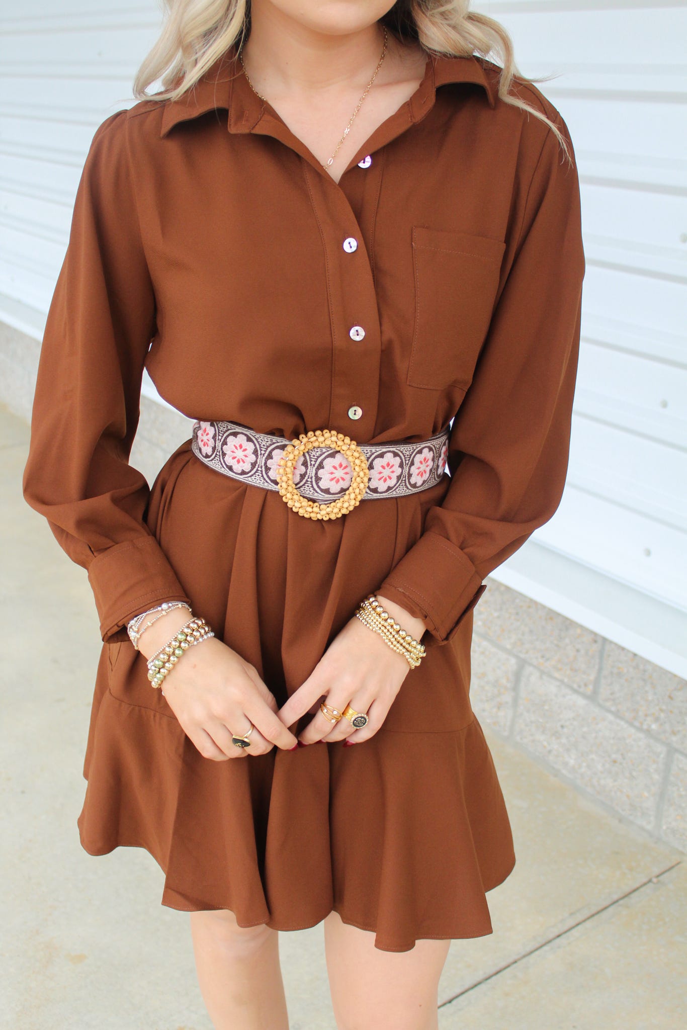 Who's That Girl Brown Dress