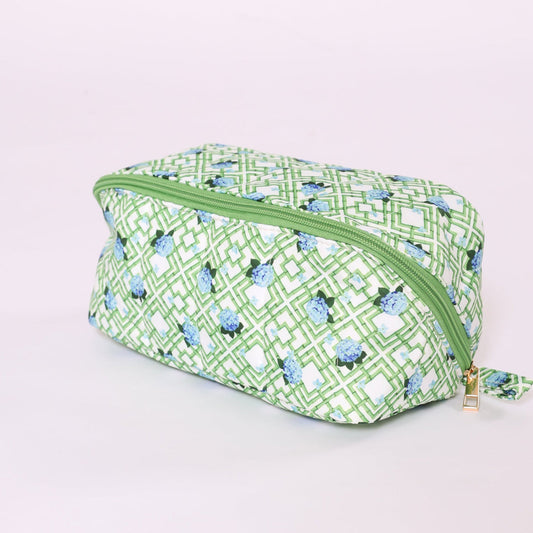 Hydrangea Bamboo Printed Glam Bag