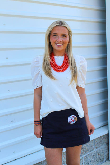 Navy Collegiate Skort