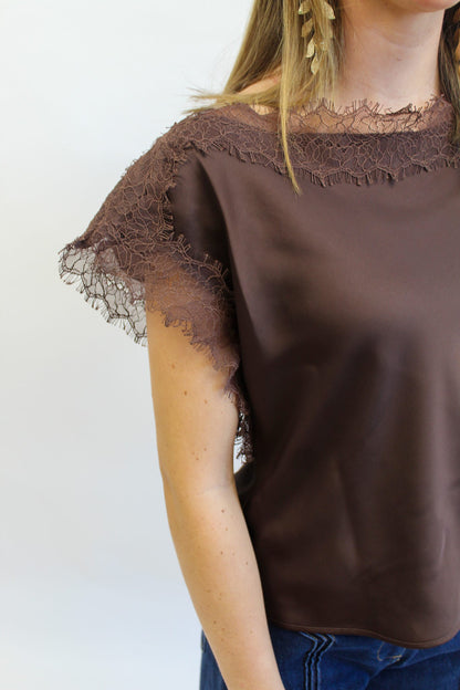 Chris Lace Trim Top