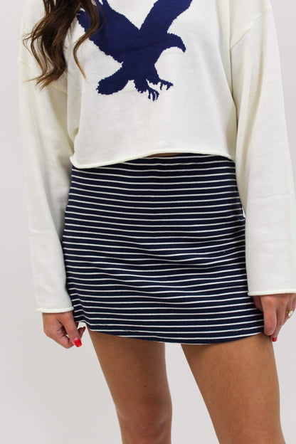 Willow Navy Off White Skirt
