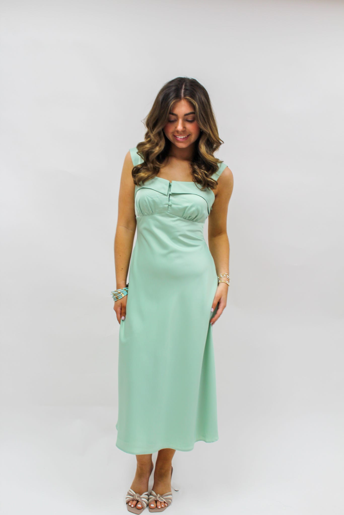 Sage Romance Midi Dress