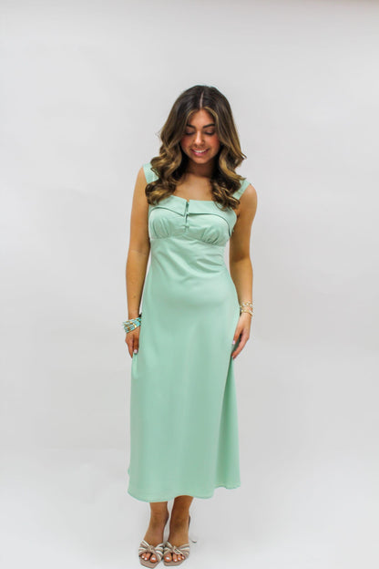 Sage Romance Midi Dress