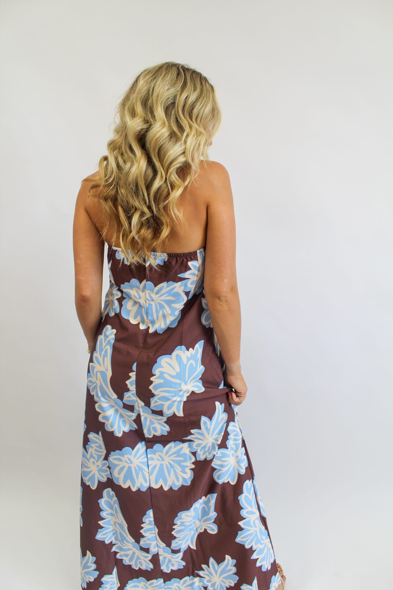 Eyes on You Strapless Maxi Dress