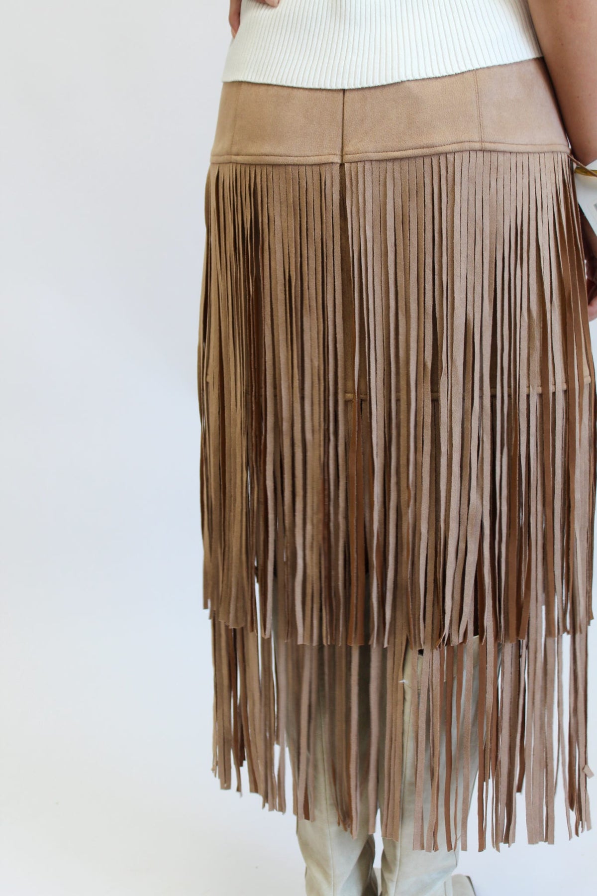 Francie Fringed Midi Skirt