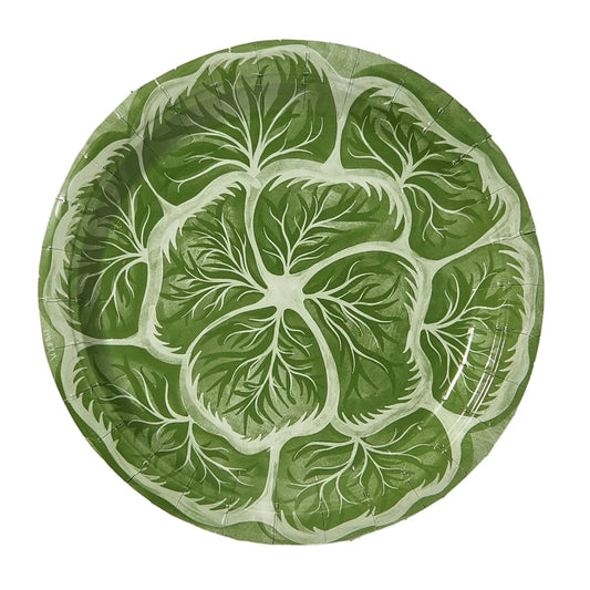 Garden Cabbage Salad and Dessert Plates - Pack of 8 - Bunny Green