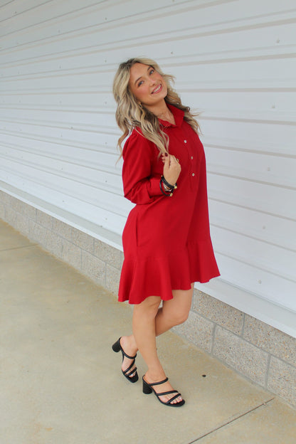 Who's That Girl Wine Dress