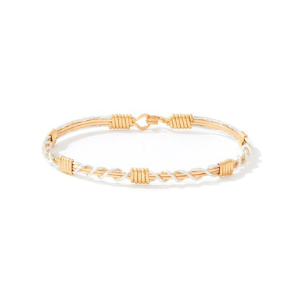 Thankful Bracelet Gold w/ Mirrored Sterling