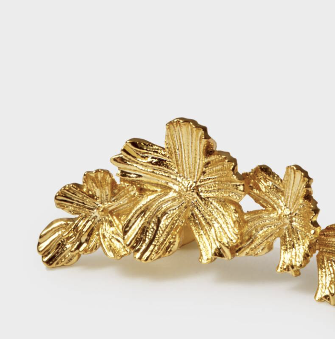 Floramour Waterproof Gold Crawler Earrings
