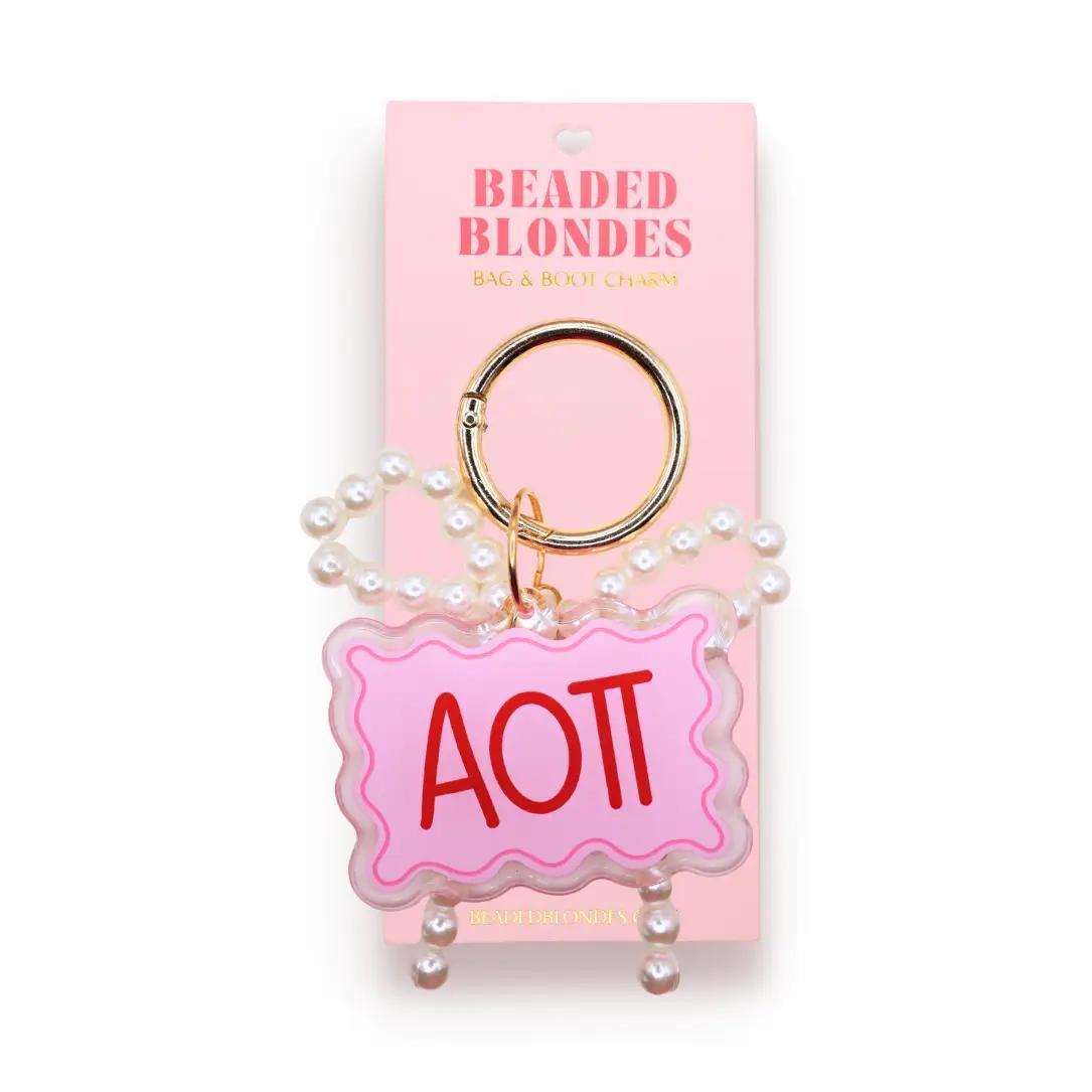 Beaded Blonde Asst Sorority Bag and Boot Charm