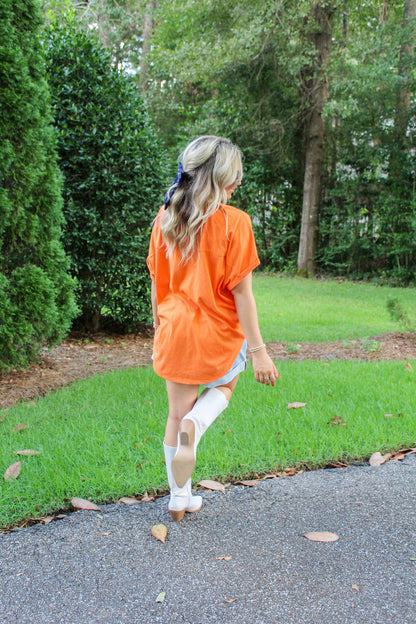 Gameday Metallic Tee Orange