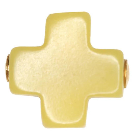 Signature Cross Stud - Canary