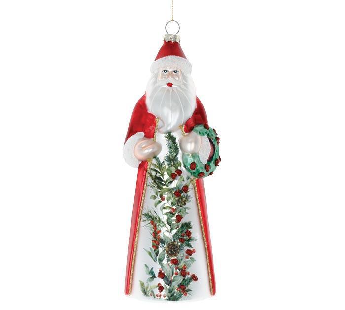 Santa with Wreath Ornament
