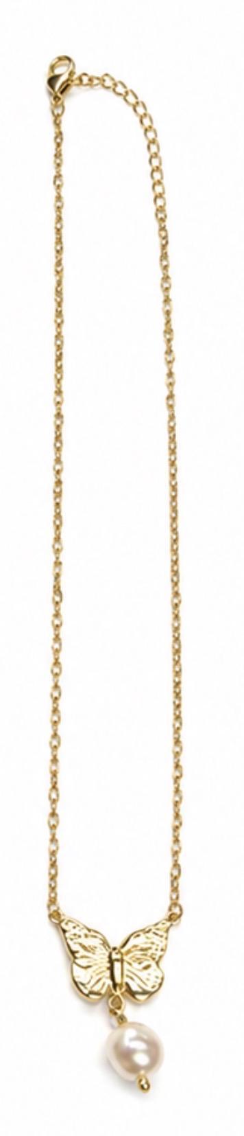 Studio Butterfly Pearl Pendant Necklace