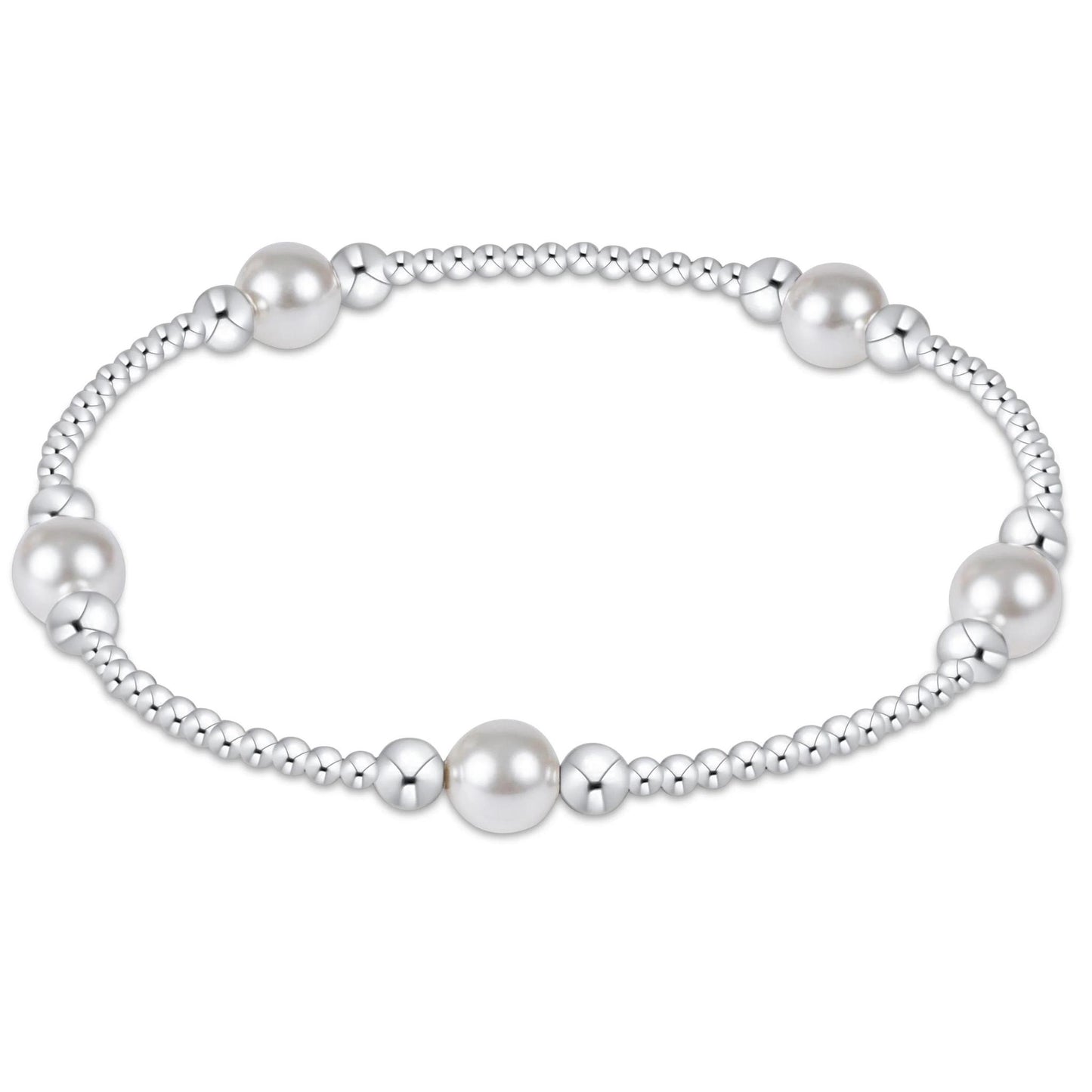 Purpose Pearl 6mm Bead Bracelet- Sterling