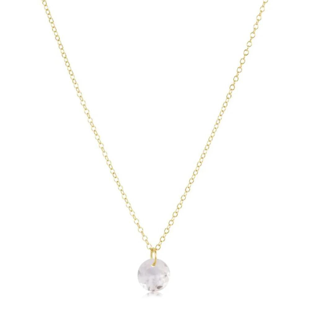 16" Necklace Gold- Reflection Small Charm 04