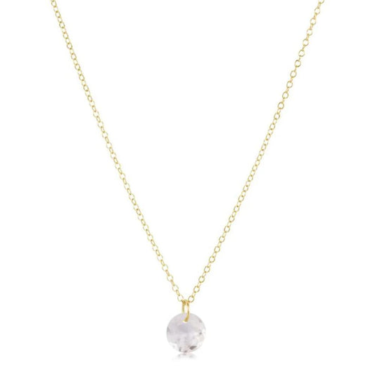 16" Necklace Gold- Reflection Small Charm 04