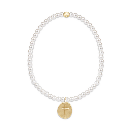 Enewton Extends - Classic Pearl 3mm Bead Bracelet - Inspire Small Gold Charm