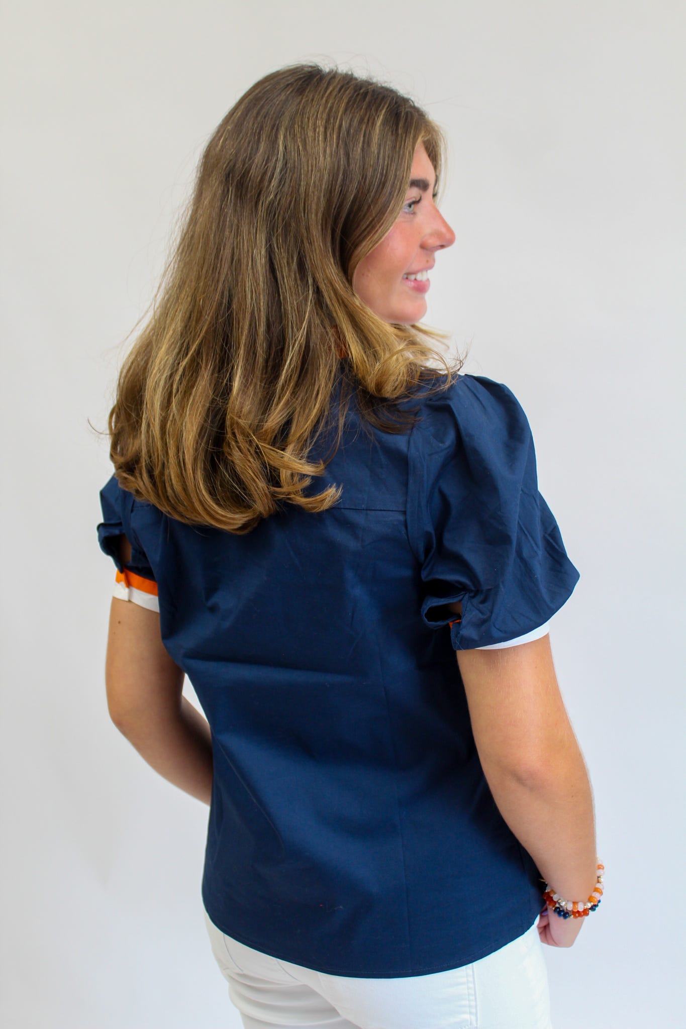 Navy/Orange Tricia Top