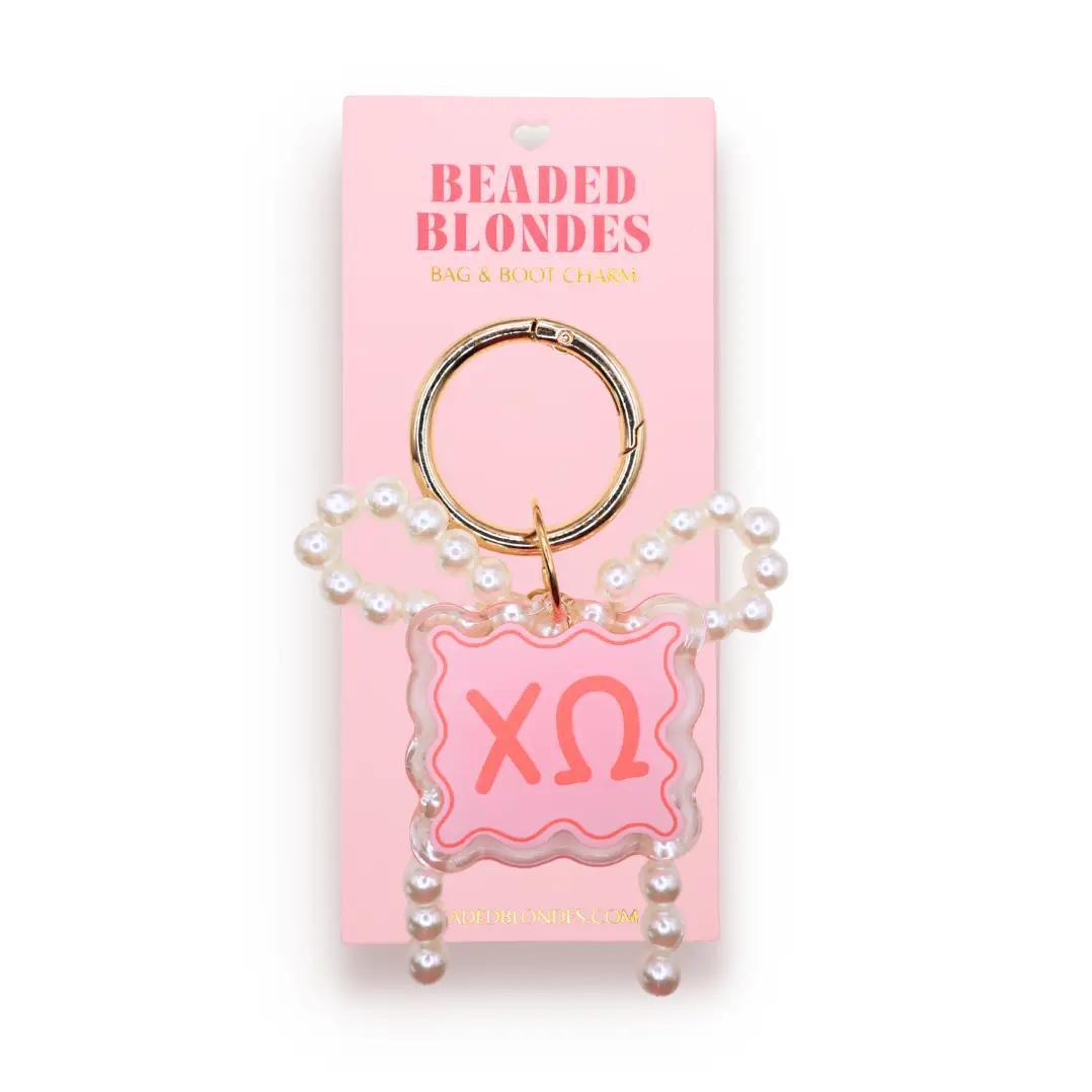 Beaded Blonde Asst Sorority Bag and Boot Charm