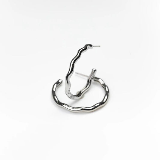 Emmary Large Silver Earrings