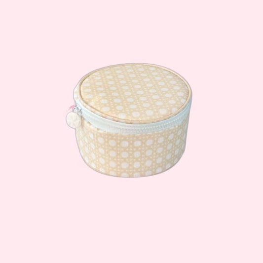 6" Champagne Bungalow Button Bag