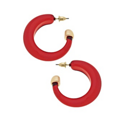 Brady Resin Hoop Earrings