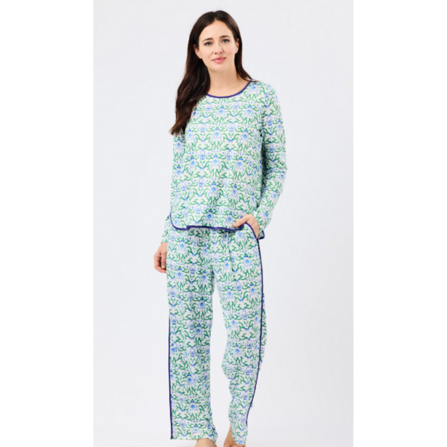 Melody Long Sleeve Garland Tapestry Pant Pajamas