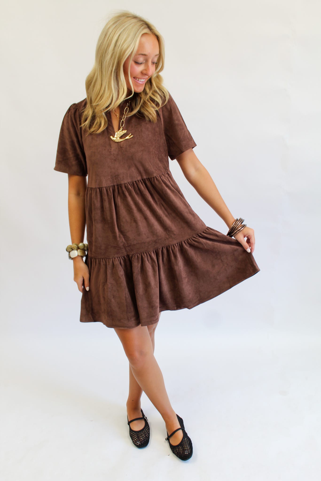 Adelyn Espresso Dress