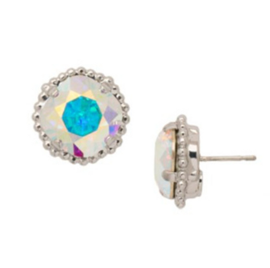 Cushion-Cut Solitaire Stud Earrings (PD/Aurora B)