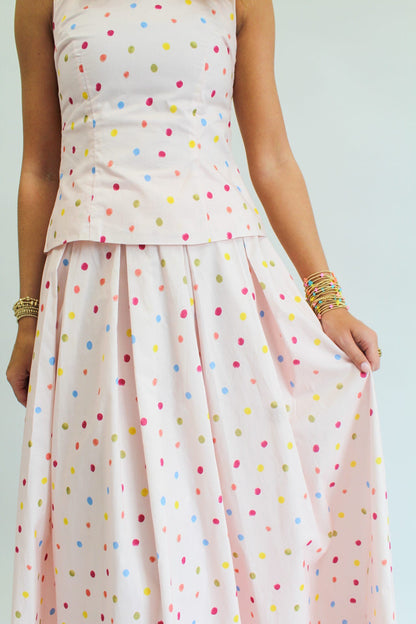 Pink Rainbow Paradise Polka Dot Set