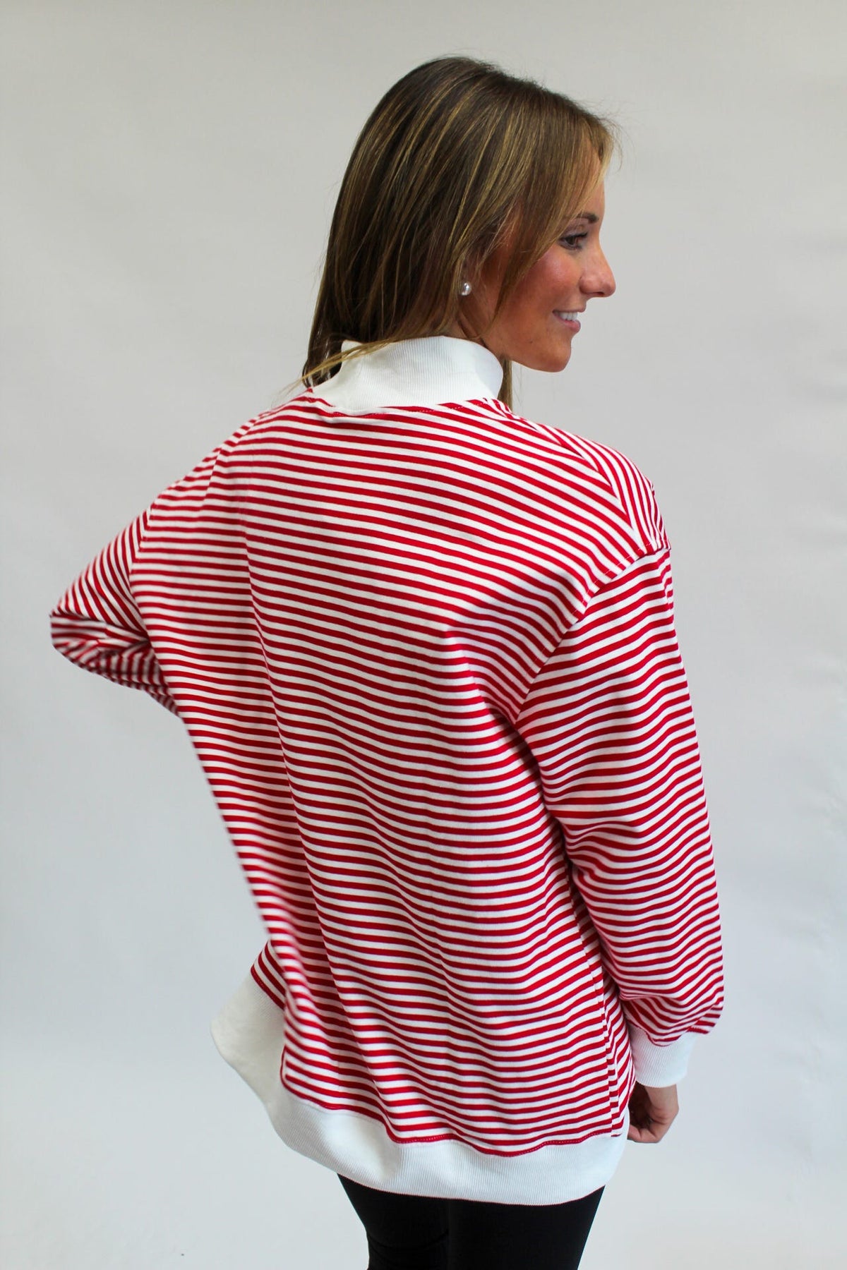 Here We Go Mockneck Sweatshirt