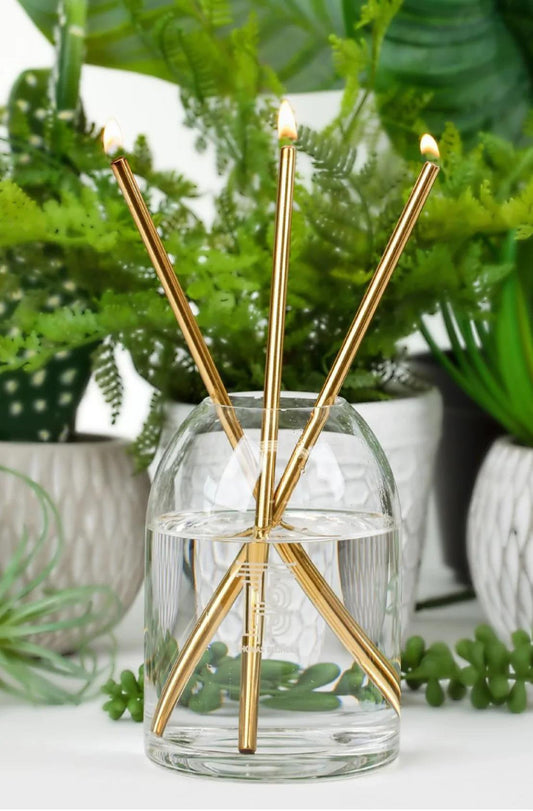 Forever Blonde Metal Candlestick + Oil