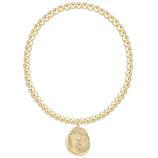 Classic Gold 3mm Bracelet - Inspire America Gold Disc