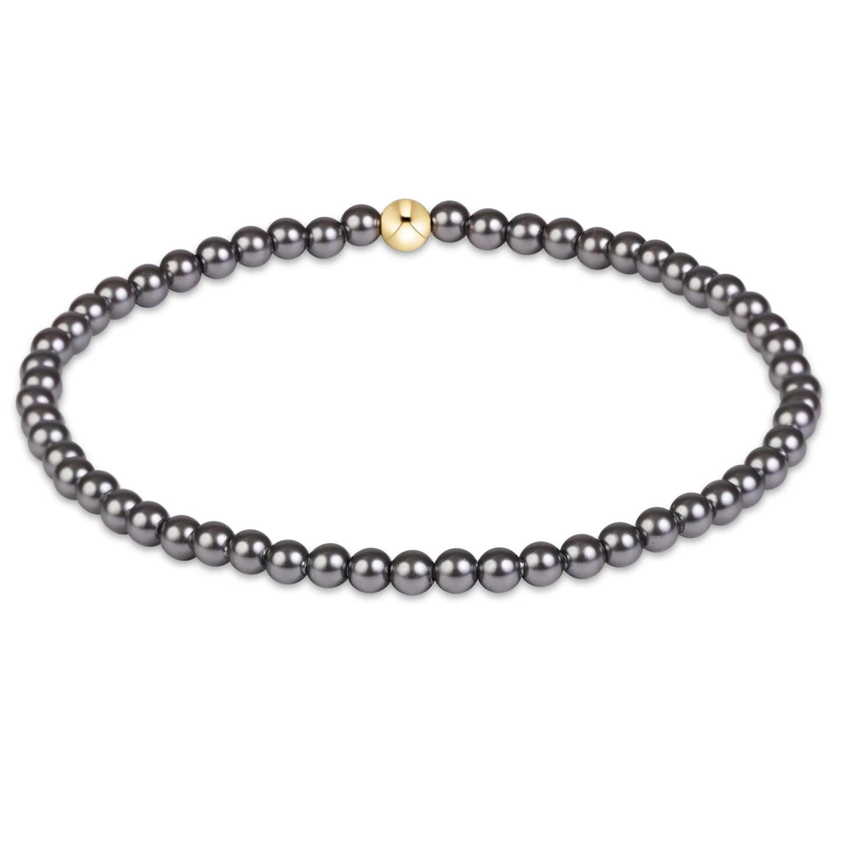 Classic Pearl Dark Grey 3mm Bracelet