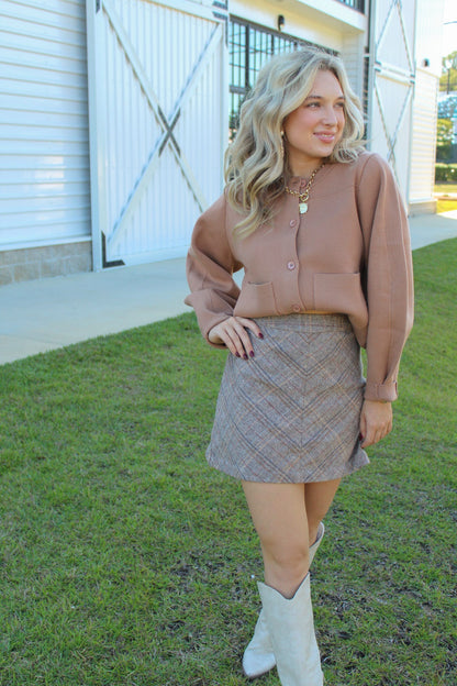Harmony Herringbone Skirt