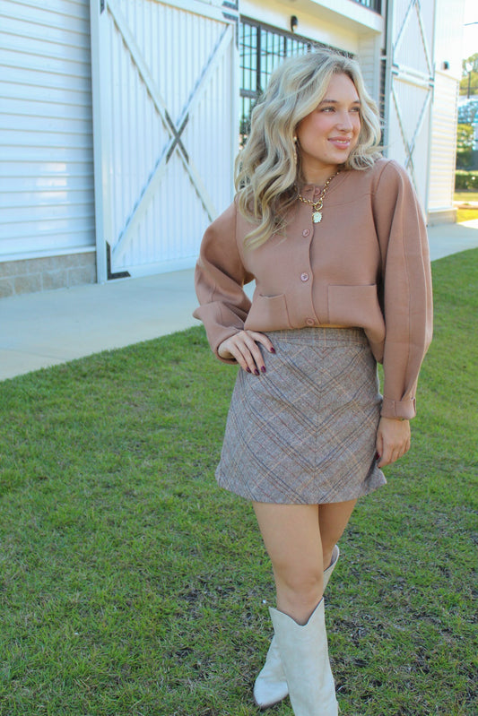 Harmony Herringbone Skirt