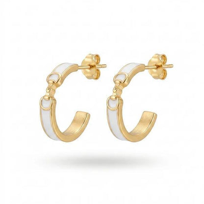 Derby Horse Bit Color Hoop Earrings