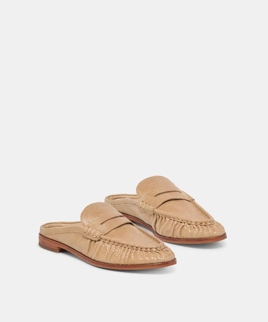 Betsy Latte Embossed Suede