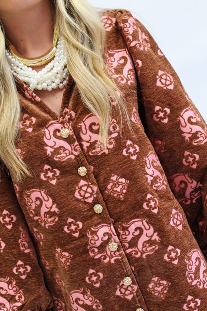Gypsy Garden Dress- Brown