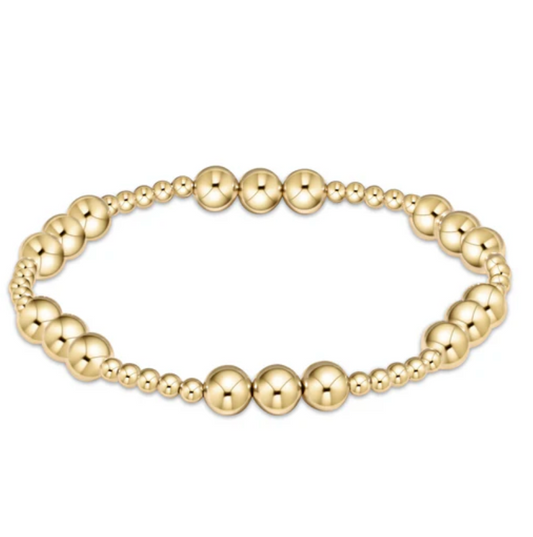 enewton Extends - Classic Joy Pattern 6mm Bead Bracelet - Gold