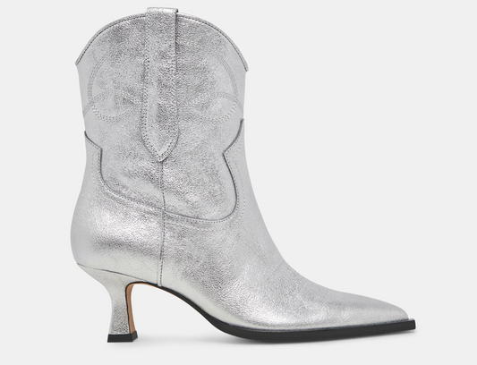 Angel Silver Metallic Leather Footwear