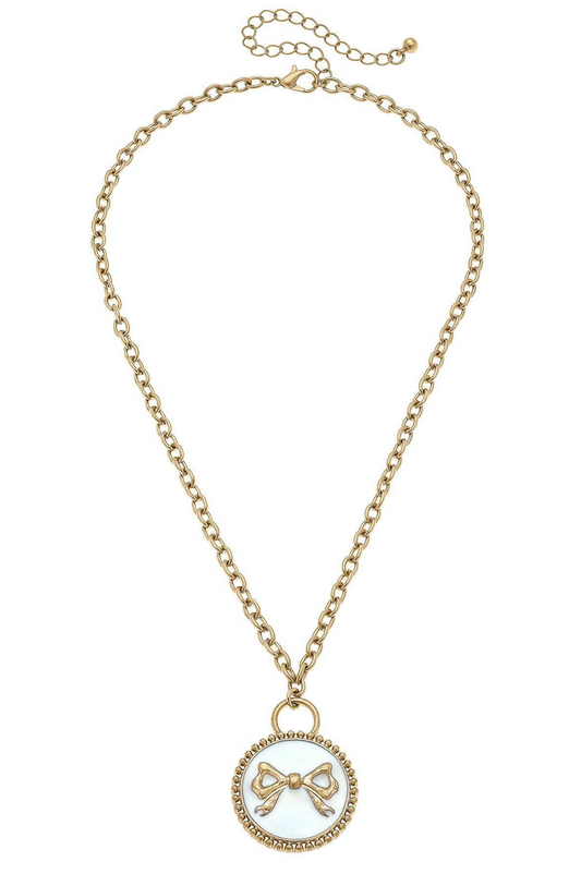 Blakeley Enamel Bow Necklace