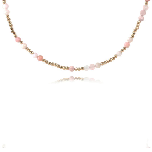 15" Choker Hope Unwritten Gemstone - Pink Opal