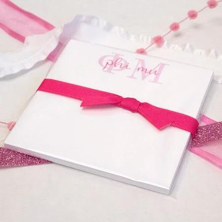 Sorority Greek Script Pudgy Notepad