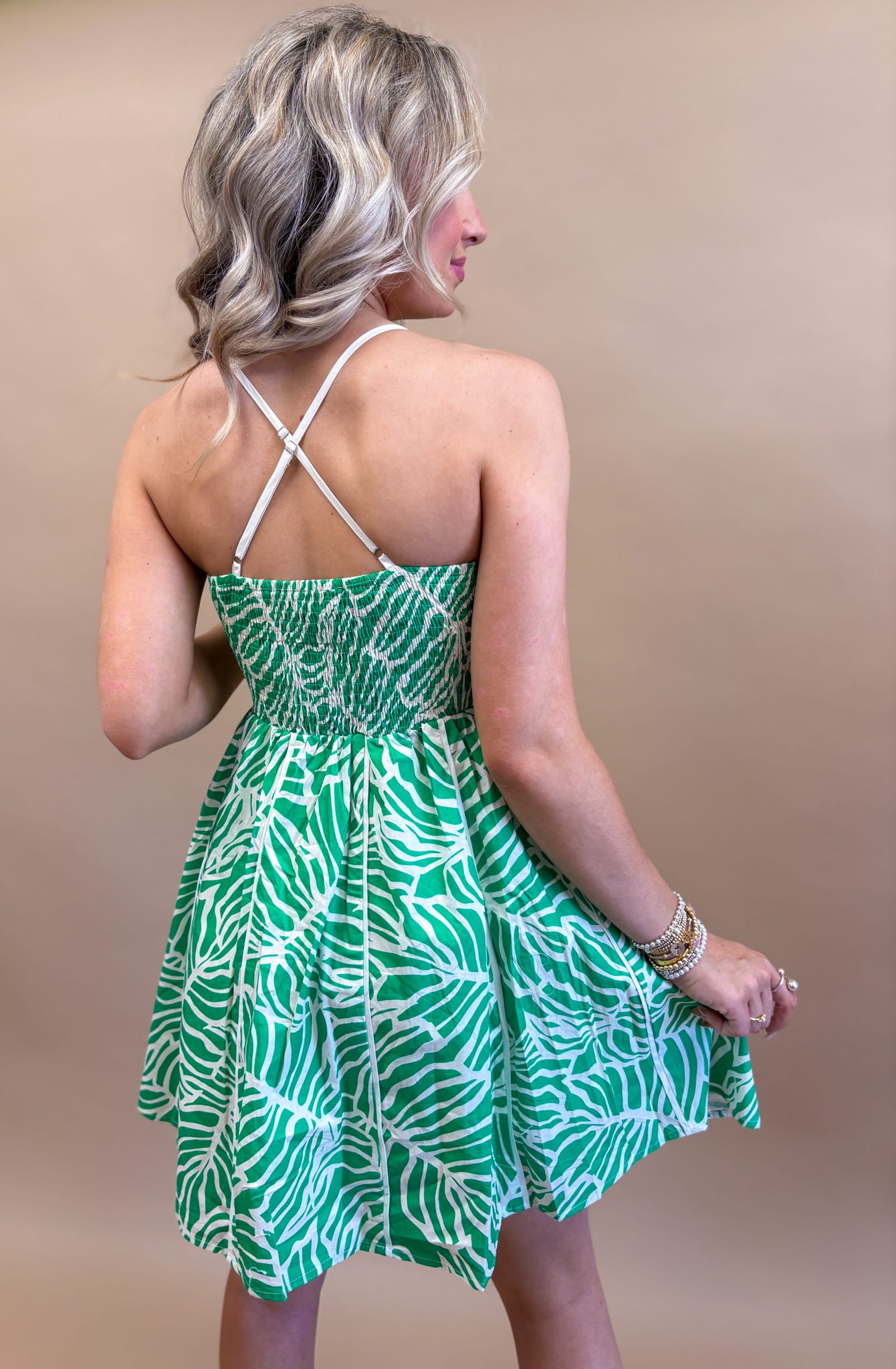 Verde Palms Mini Dress