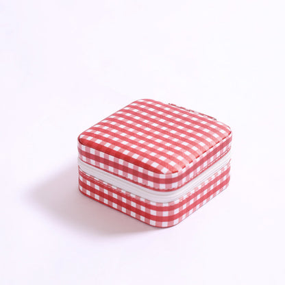 The Gingham Travel Jewelry Case