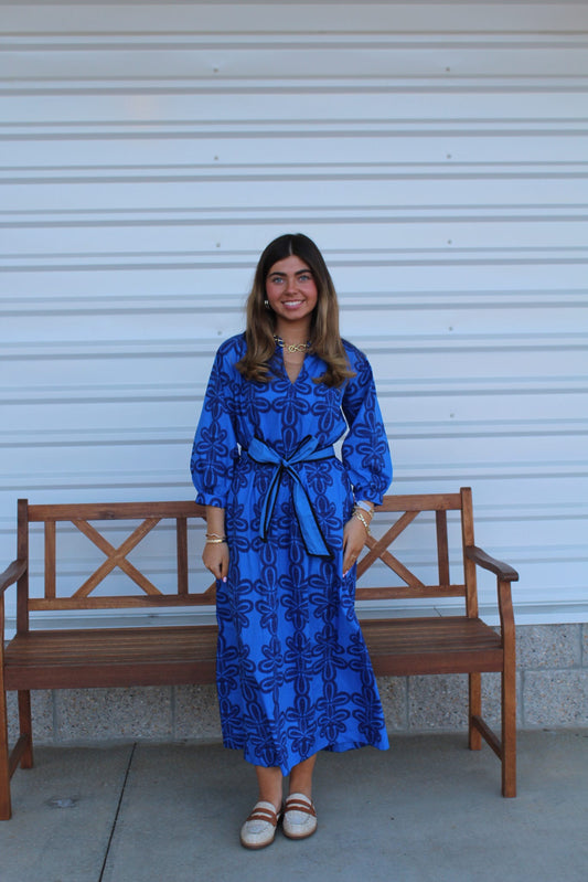 Crown Jewel Maxi Dress in Navy Blue